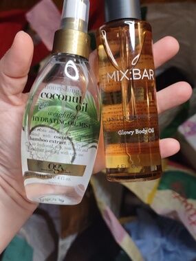 Mixbar body oil ogx oil mist